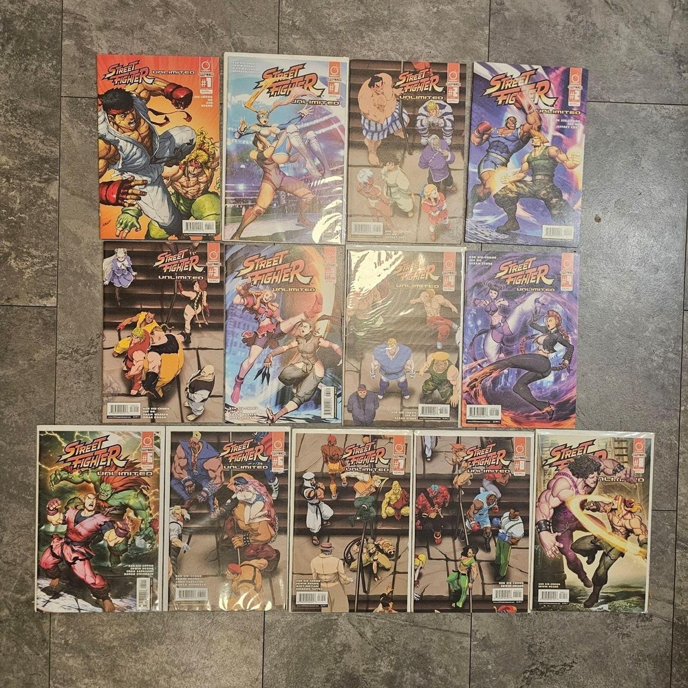 Street Fighter Unlimited Comic Book Lot 12 Issues 1-5 7 8 Ryu Chun-Li Udon